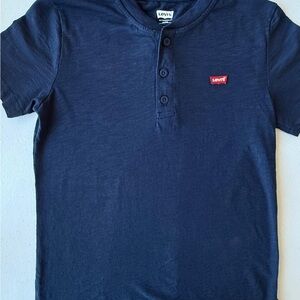 Levi's Kids Dark Blue Henley Tee